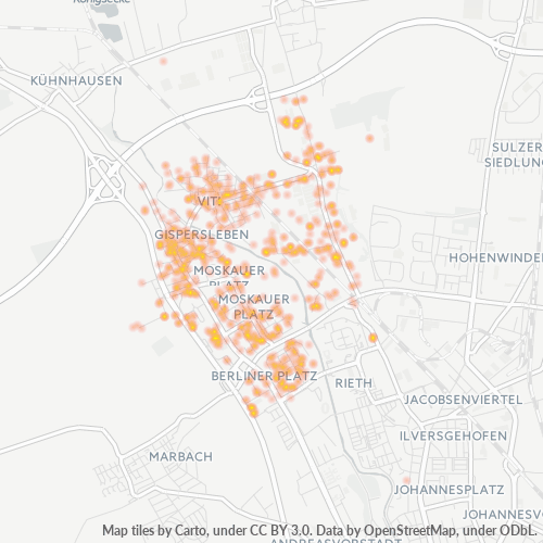 99091 Standortdichte-Heatmap