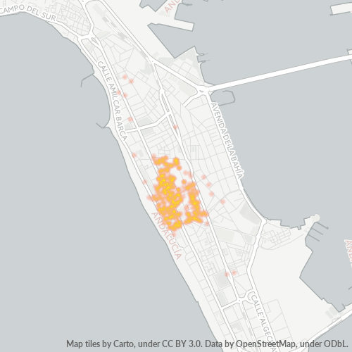 11009 Mapa de calor de densidad empresarial