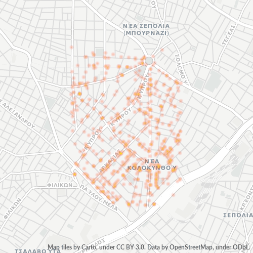 121 32 Χάρτης θερμότητας πυκνότητας επιχείρησης