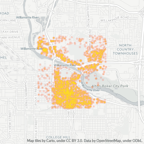 97401 Business Density Heatmap