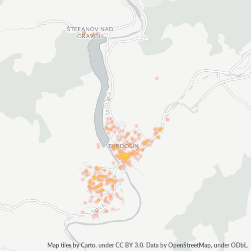 027 44 Teplotná mapa obchodnej hustoty