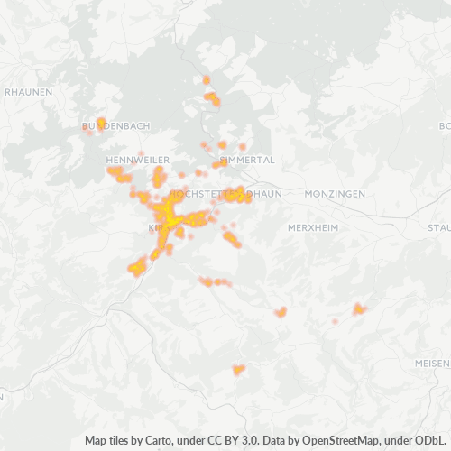 Heatmap für plz 55606