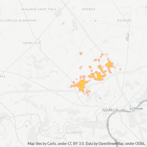 Heatmap voor postcode 5080