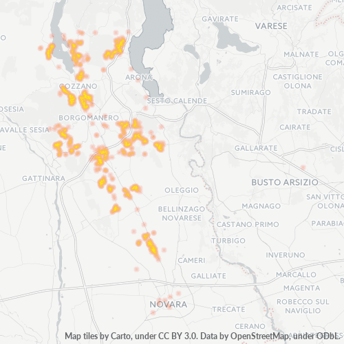 Mappa di calore per cap 28010