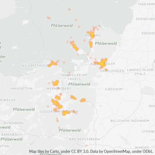 Heatmap für plz 76857