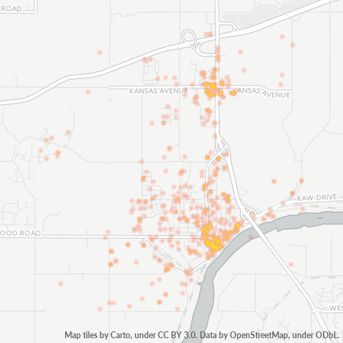 66012 Business Density Heatmap