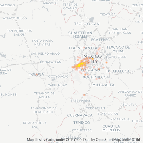01210 Mapa de calor de densidad empresarial