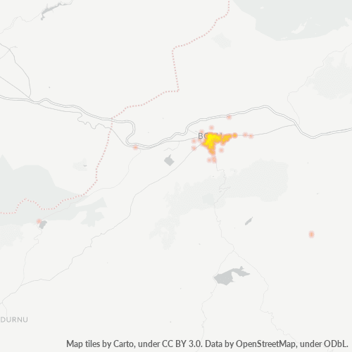posta kodu 14200 için yoğunluk haritası
