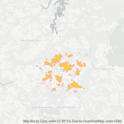 57482 Standortdichte-Heatmap