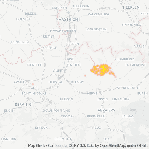 Heatmap voor postcode 4880