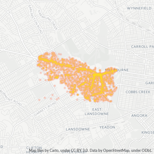 19082 Business Density Heatmap