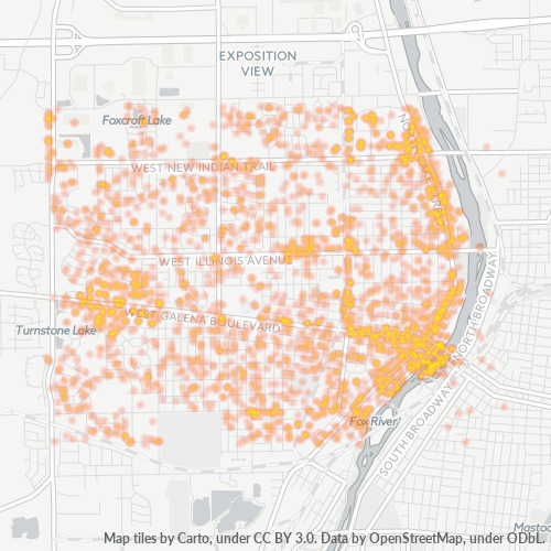 60506 Business Density Heatmap