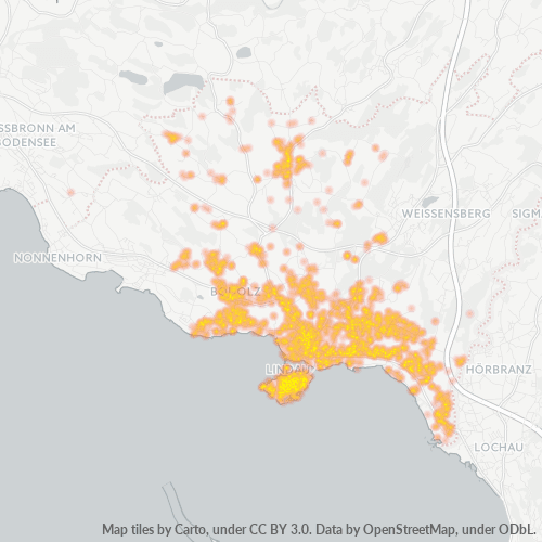 Heatmap für plz 88131