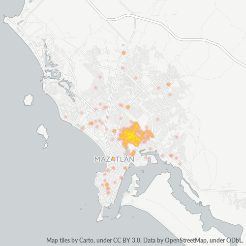 82180 Mapa de calor de densidad empresarial