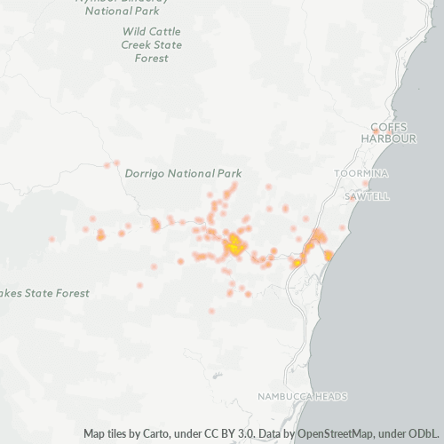 2454 Business Density Heatmap
