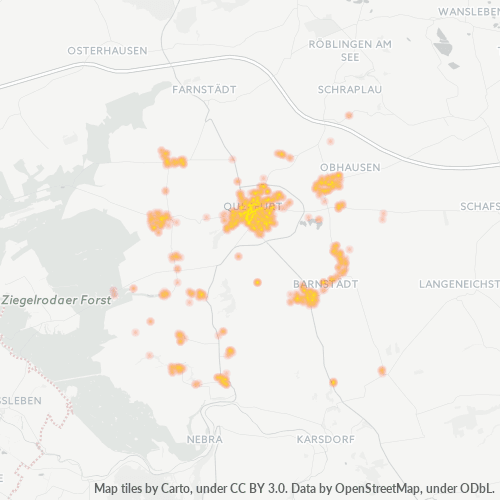 Heatmap für plz 06268