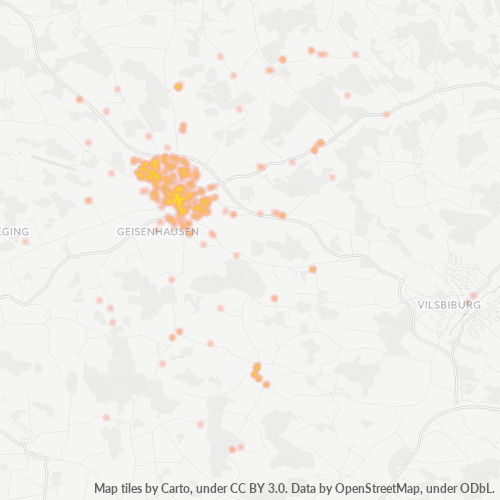 Heatmap für plz 84144
