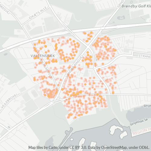 2665 Heatmap over forretningstæthed