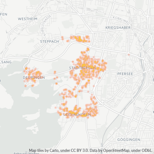 Heatmap für plz 86391