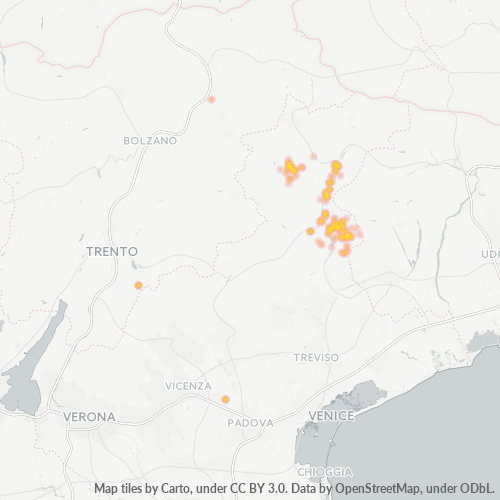 Mappa di calore per cap 32010