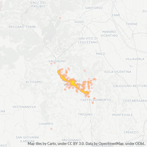 Mappa di calore per cap 36073