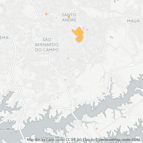 09181-000 Mapa de calor de densidad empresarial