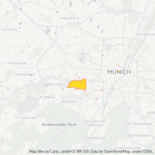 Heatmap für plz 81375