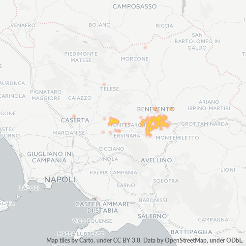 Mappa di calore per cap 82010