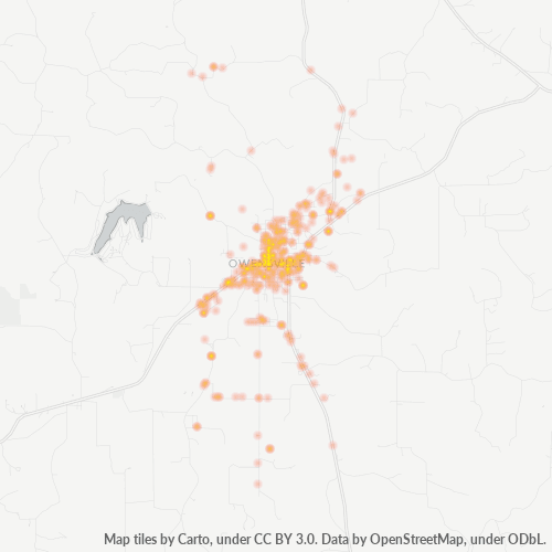 65066 Business Density Heatmap