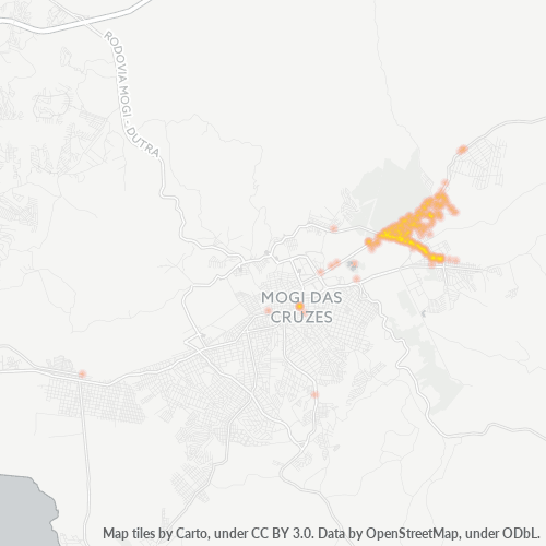 08810-000 Mapa de calor de densidad empresarial