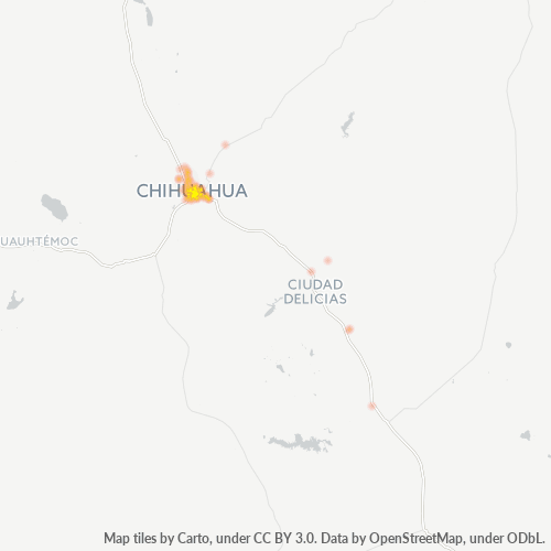 31050 Mapa de calor de densidad empresarial