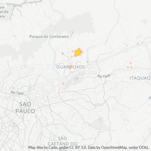 07132-000 Mapa de calor de densidad empresarial