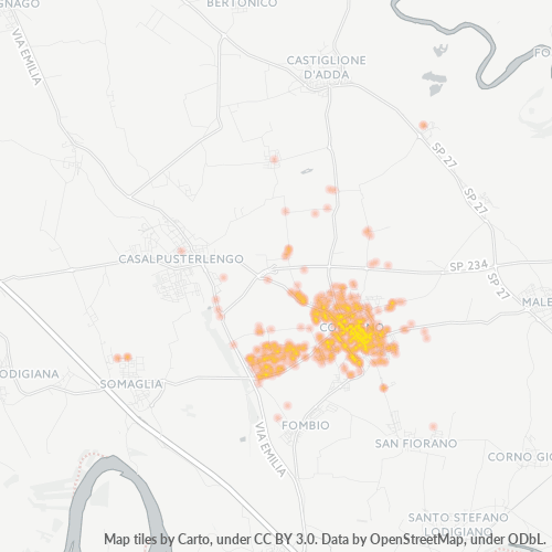 Mappa di calore per cap 26845