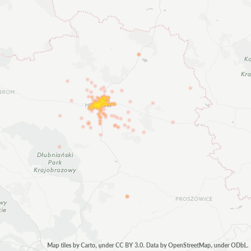 32-200 Mapa intensywności działalności gospodarczej