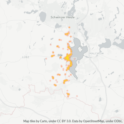 Heatmap für plz 19395