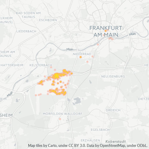 Heatmap für plz 60549