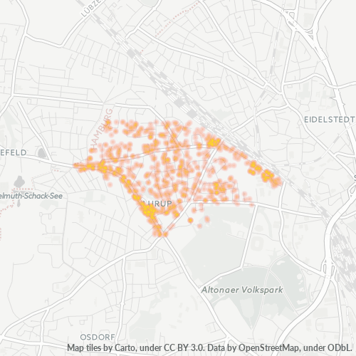 Heatmap für plz 22547