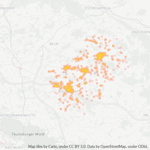 Heatmap für plz 49143