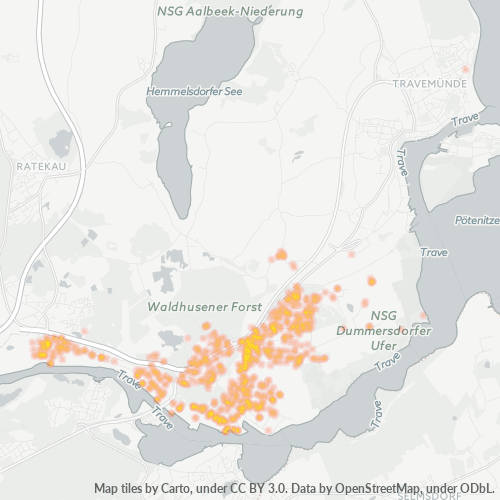 23569 Standortdichte-Heatmap