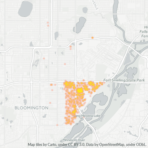 55425 Business Density Heatmap