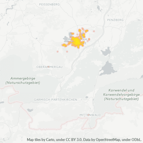 Heatmap für plz 82418