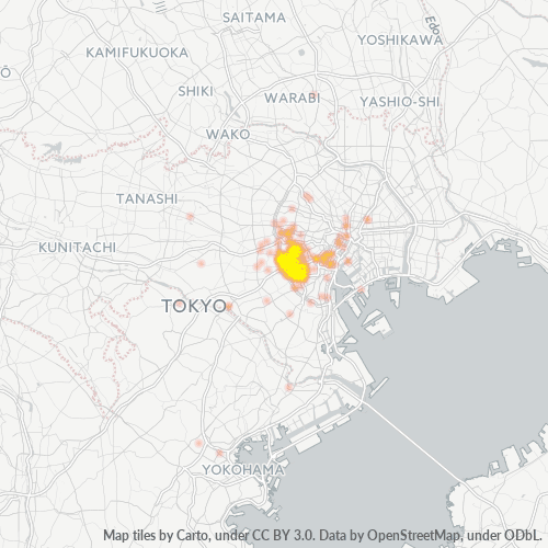 150 事業密度ヒートマップ