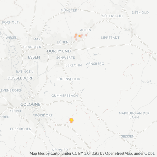 57577 Standortdichte-Heatmap