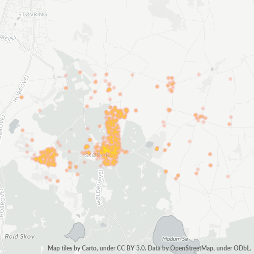 9520 Heatmap over forretningstæthed