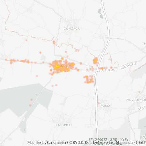 Mappa di calore per cap 42046