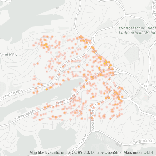 Heatmap für plz 58509