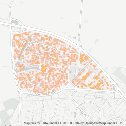Heatmap voor postcode 3824