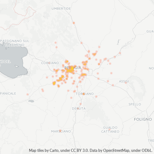 Mappa di calore per cap 06100