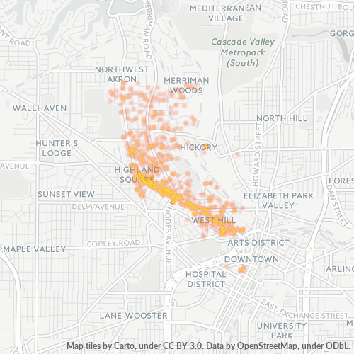 44303 Business Density Heatmap