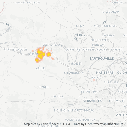 78410 Thermocarte de densité d'activité
